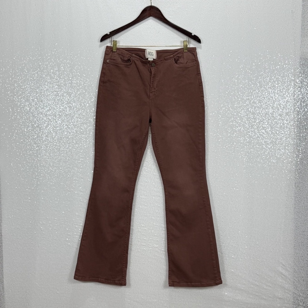 BDG Low Rise Flare Pants in Brown - Picture 9 of 10